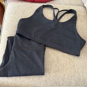 Old Navy leggings and matching Sports bra Medium Tall leggings and XL bra